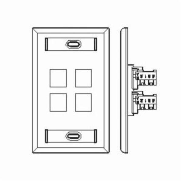 Leviton Number of Gangs: 1 High-Impact Plastic, Ivory 42080-1IS